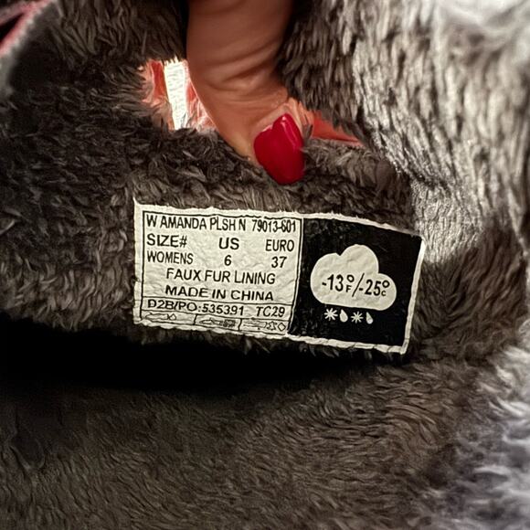 NWOT BOGS Amanda Plush Ii Lace Up Rain / Snow Boots "Cranberry" Size 6 - Picture 8 of 9